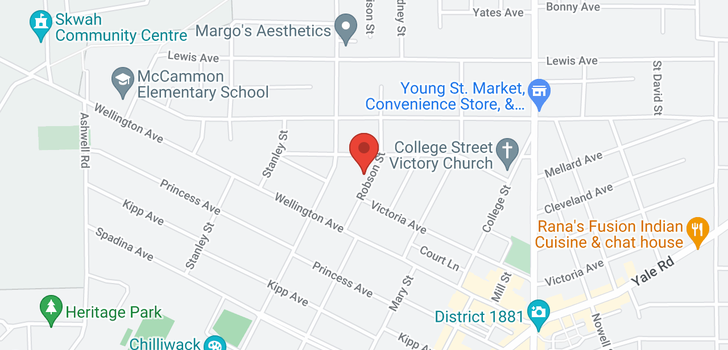 map of 9511 ROBSON STREET